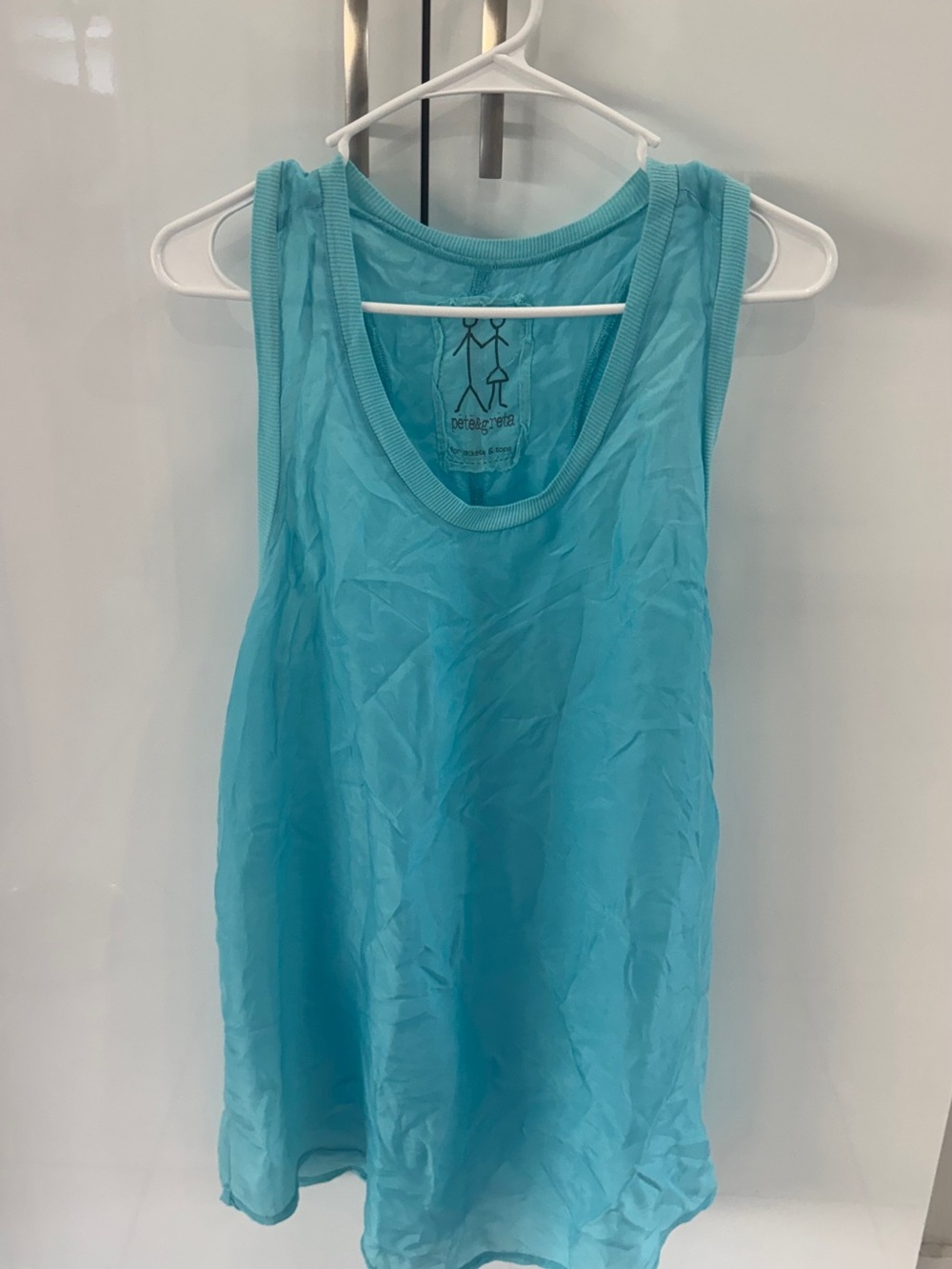 Pete & Greta by Johnny Was Bright Aqua Women's Scoop Neck Tank Top